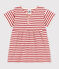 Babies' Short-Sleeved Terry Dress AVALANCHE white/STOP