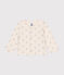 Rib knit star print cardigan for baby AVALANCHE beige/ARGENT