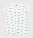 Babies' short dinosaur-pattern cotton jumpsuit