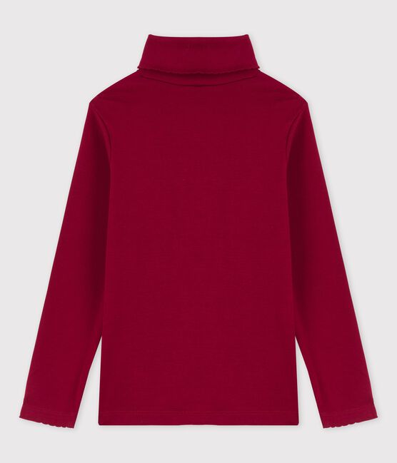 Children's Unisex Cotton Roll Neck SANGRIA red