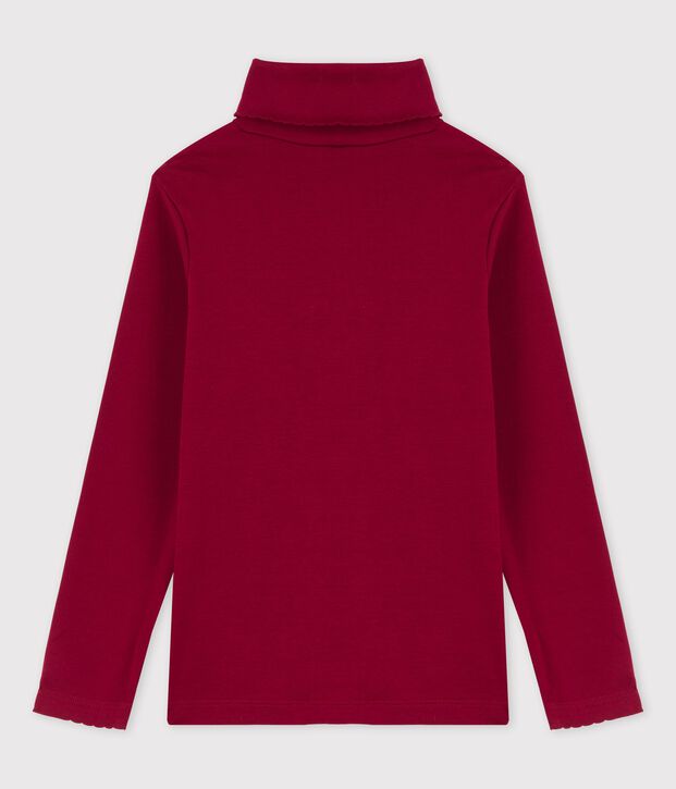 Children's Unisex Cotton Roll Neck red
