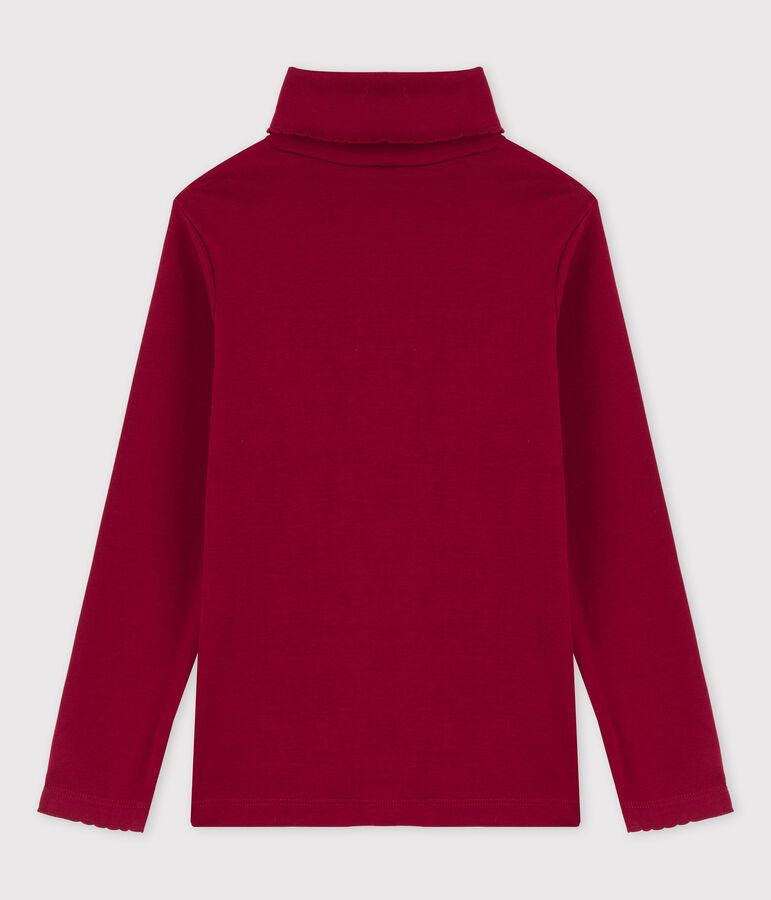 Children's Unisex Cotton Roll Neck red