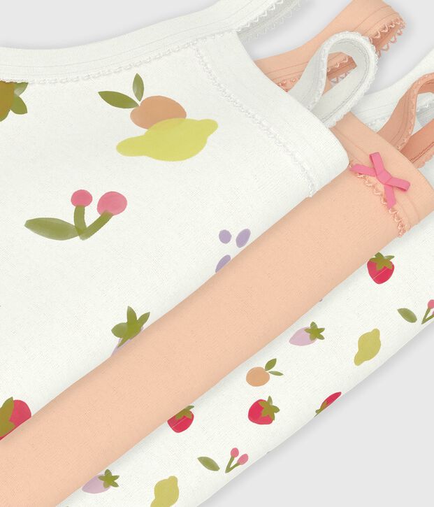 Pack of babies' strappy cotton bodies multicolor