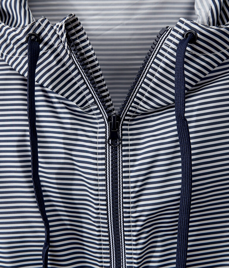 Unisex short windbreaker blue/white