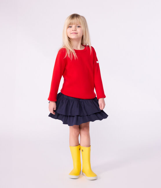 Children's plain cotton skirt SMOKING blue