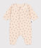 Babies' floral print cotton playsuit with a collar AVALANCHE white/MULTICO