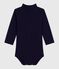 Babies' plain cotton rollneck body SOIR
