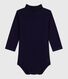 Babies' plain cotton rollneck body