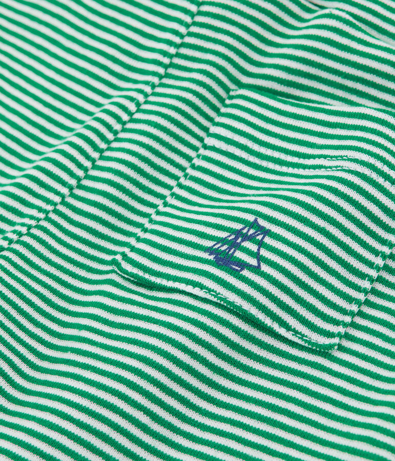 Baby boys' striped shorts green/white