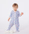 Babies' floral cotton pyjamas MARSHMALLOW white/MULTICO white