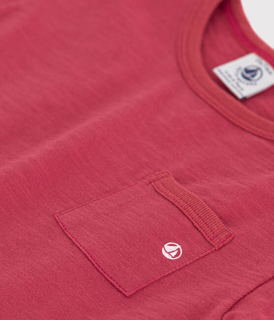 Babies' Short-Sleeved Slub Jersey T-Shirt PAPI pink