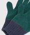 Children's two-tone knitted gloves lined in fleece green/blue