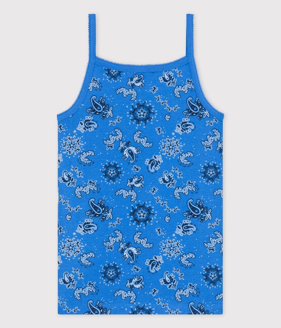 Women's Iconic Organic Cotton Strappy Top BRASIER blue/MULTICO white