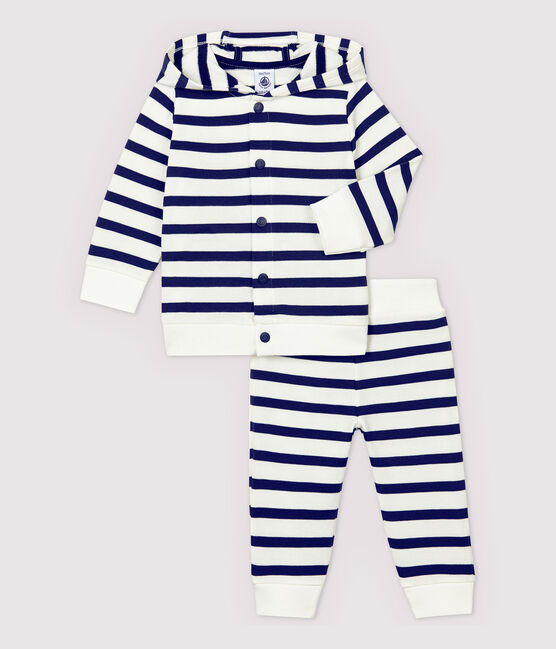 Baby Boys' Jogging Clothes - 2-Pack MARSHMALLOW white/SMOKING blue
