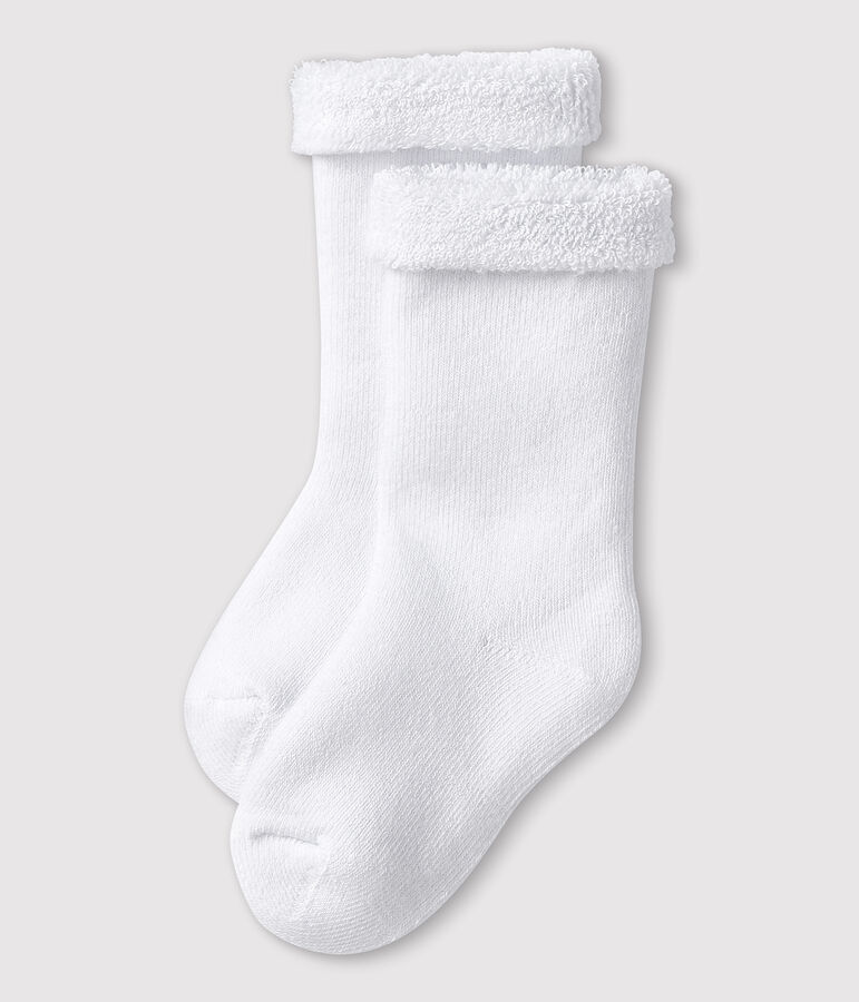 Babies' White Terry Socks ECUME white
