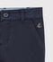 Boys' Cotton Gabardine Slim-Fit Trousers SMOKING blue