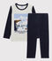 Boys' Mountain Motif Velour Pyjamas MONTELIMAR beige/MULTICO white