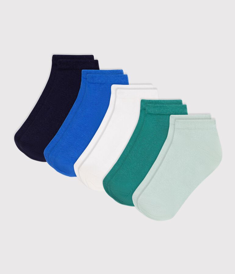 Children's plain cotton socks - 5-pack multicolor