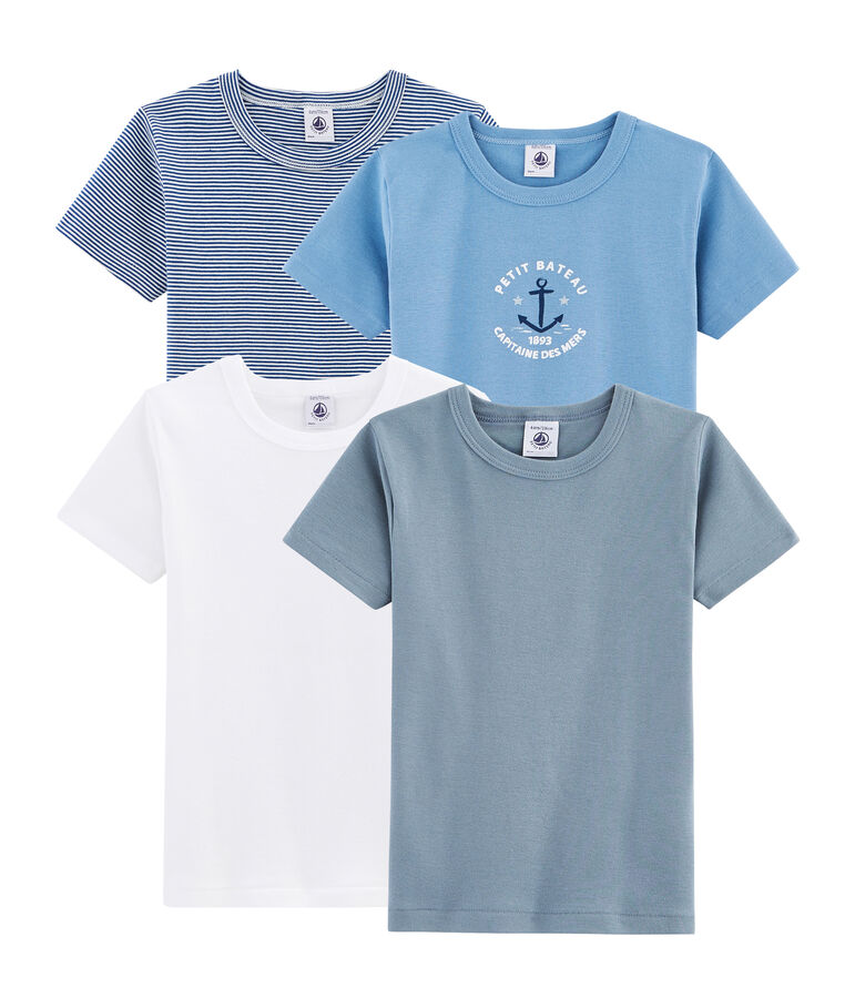 Surprise pack of 4 short-sleeved T-shirts for boys multicolor