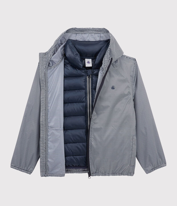 Unisex 3-in-1 Windbreaker in Recycled Fabric blue/white