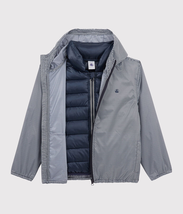 Unisex 3-in-1 Windbreaker in Recycled Fabric blue/white