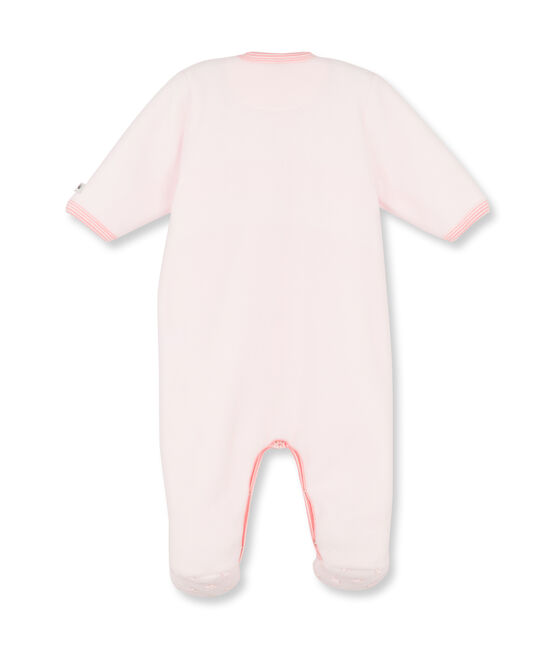 Baby girl's warm coveralls in fleece Vienne pink