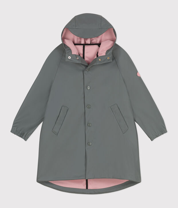 Children's long raincoat in two colours green/pink