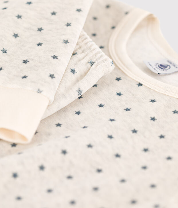 Children's Unisex Starry Velour Pyjamas beige/grey