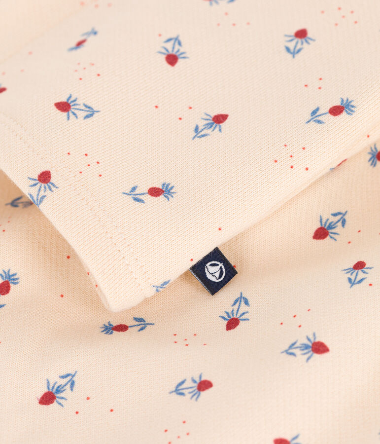 Babies' two-piece cotton outfit Ecru/multicolor