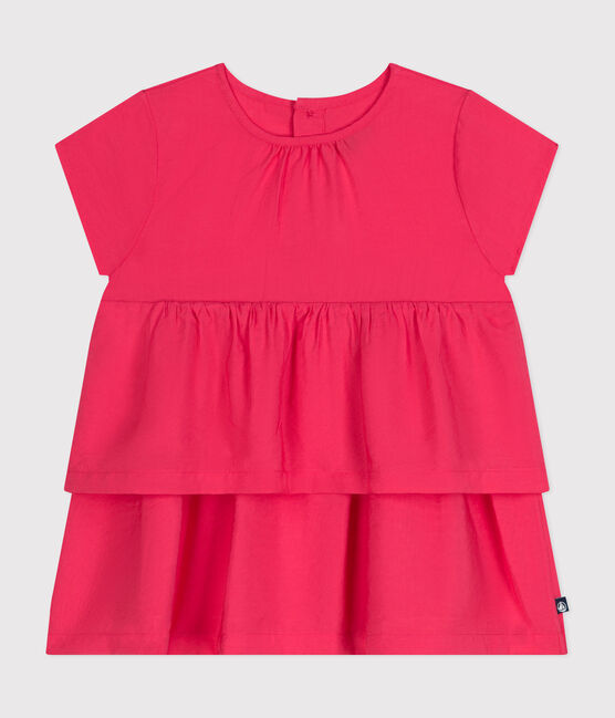 Babies' short-sleeved dress GLOSS pink