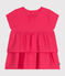 Babies' short-sleeved dress GLOSS pink