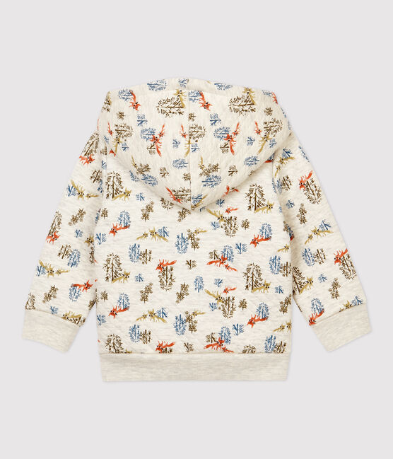Babies' Quilted Cardigan MONTELIMAR beige/MULTICO white