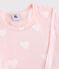 Girls' Snugfit Pink Heart Pattern Organic Cotton Pyjamas MINOIS pink/MARSHMALLOW white