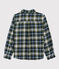 Boys' Checked Shirt SMOKING blue/MULTICO white