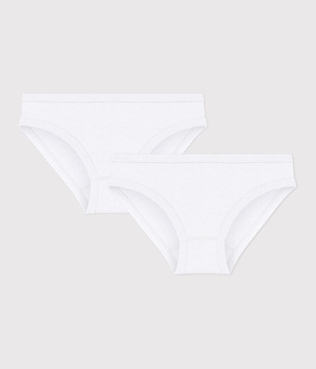 Girls' White Knickers - 2-Pack multicolor