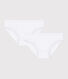 Girls' White Knickers - 2-Pack