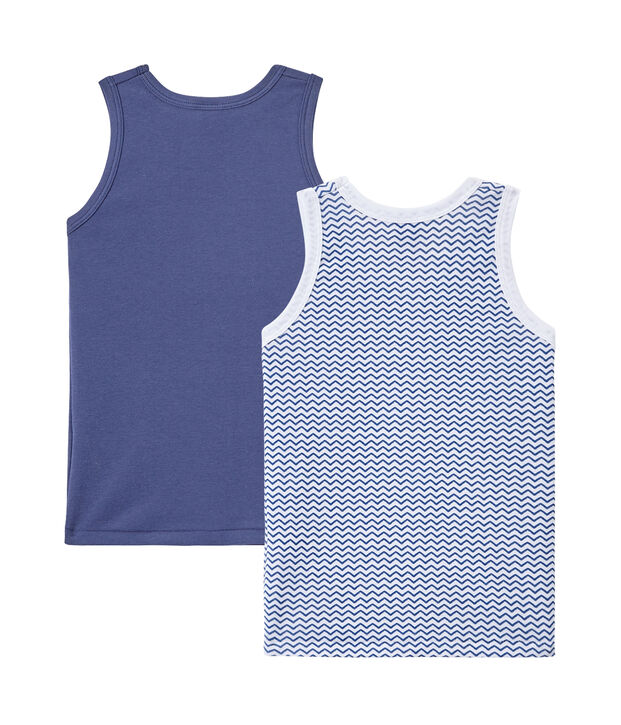 Set of 2 boys' tank tops white