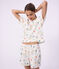 Women's short Opera print cotton pyjamas white/multicolor