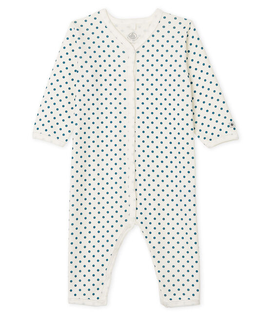 Baby Girls' Footless Sleepsuit MARSHMALLOW white/CONTES CN blue