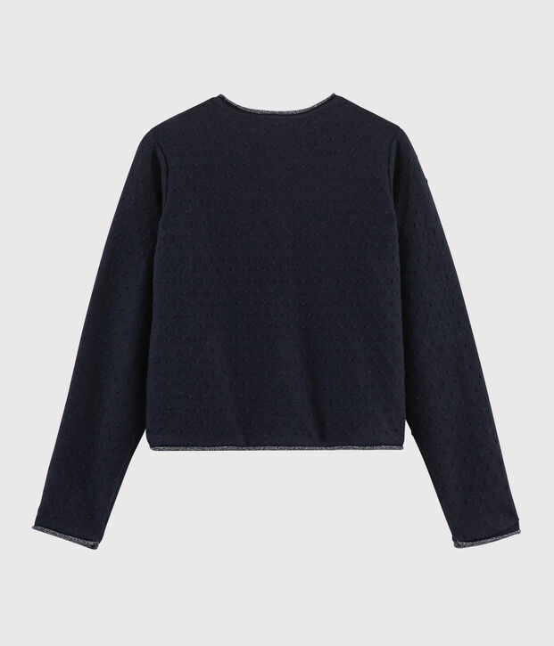 Girls' Wool/Cotton Cardigan blue