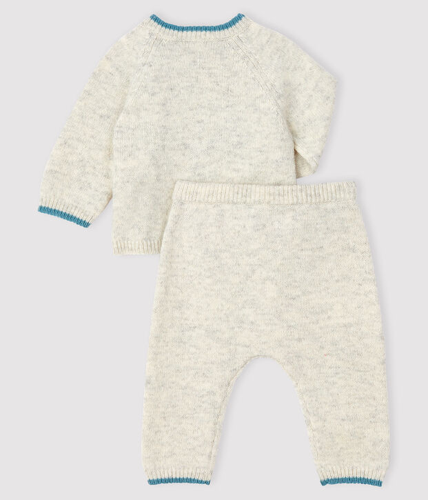 2-piece jacquard knit baby set BELUGA CHINE