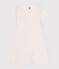 Children's Small Heart Motif Cotton Nightdress MARSHMALLOW white/PAPAYE