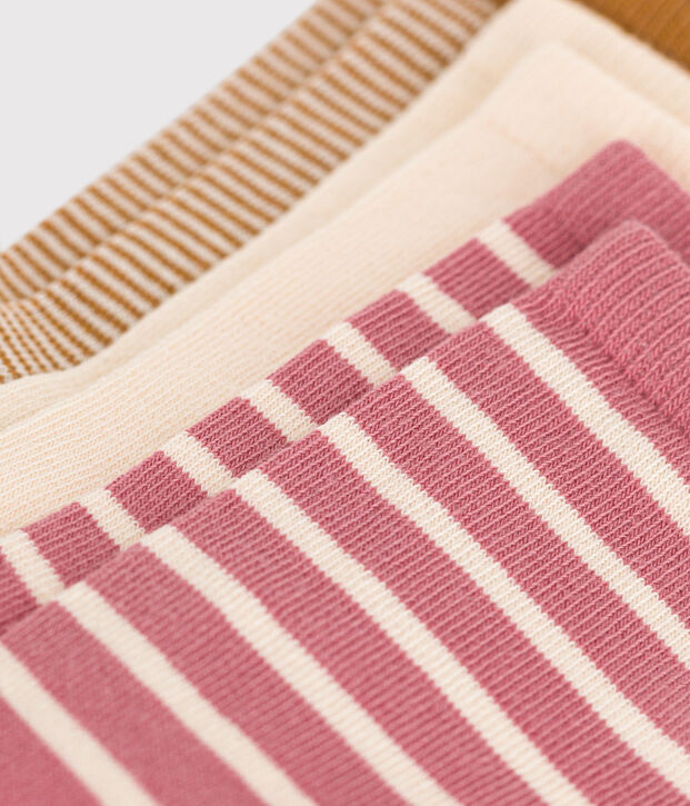 Children's stripy cotton socks - 3-pack multicolor