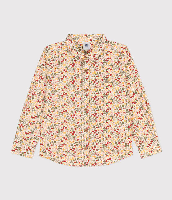 Boys' Poplin Print Shirt AVALANCHE white/MULTICO