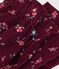Babies' corduroy trousers printed with flowers red/multicolor