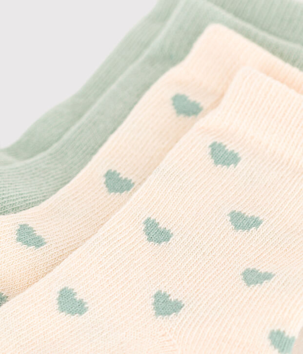 Babies' Heart Cotton Socks - 2-Pack multicolor