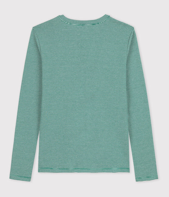 Women's Iconic Organic Cotton Round Neck T-Shirt ROVER blue/MARSHMALLOW white