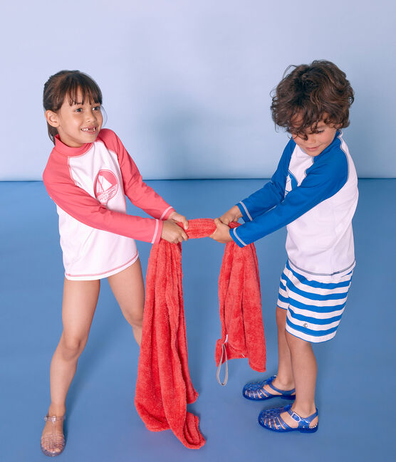 Unisex sun protection T-shirt MARSHMALLOW white/RIYADH blue