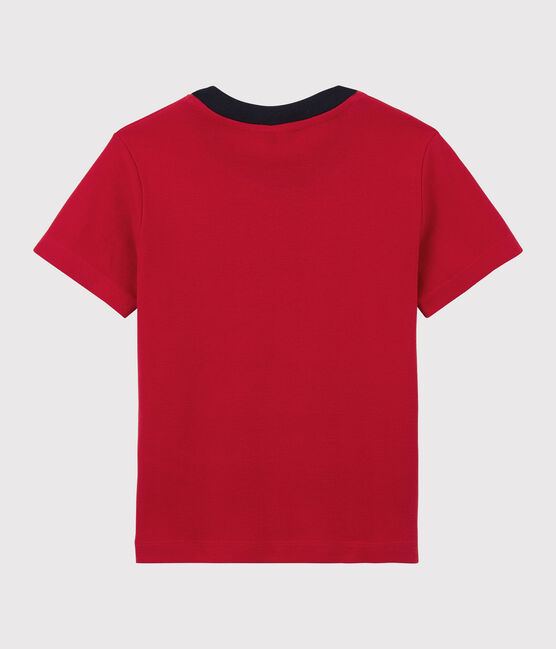 Boys' Short-Sleeved Cotton T-Shirt TERKUIT red