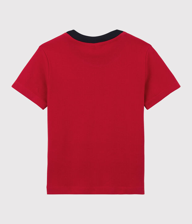 Boys' Short-Sleeved Cotton T-Shirt red
